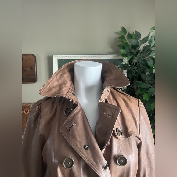 Burberry Leather Trench Coat - Picture 4 of 16